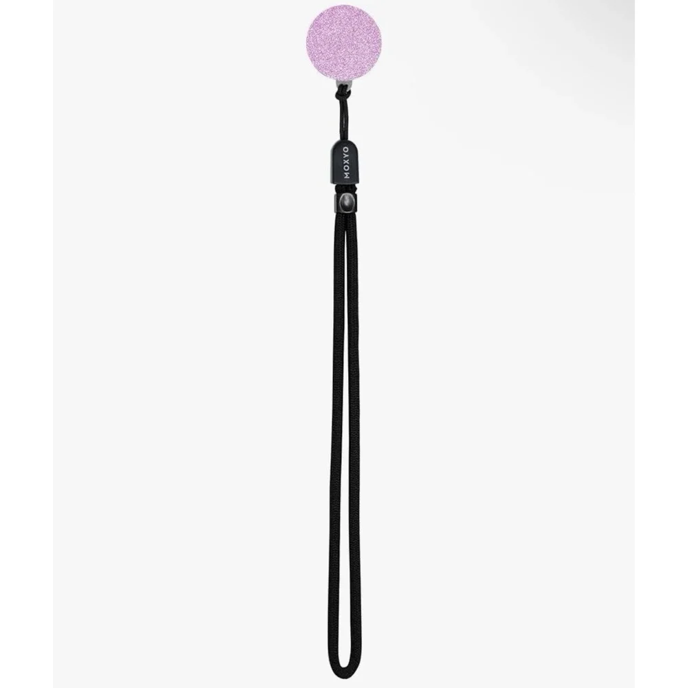 Moxyo Phone Wrist Universal Smartphone Lanyard - Pink Glitter/Black Lanyard‎